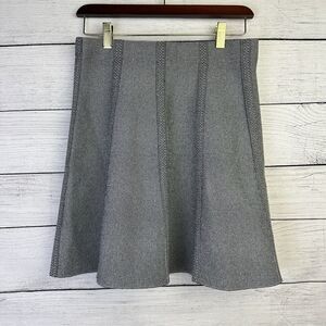 Zara Basic Gray Tweed A-Line Textured Paneled Skirt Women's‎ Size Medium